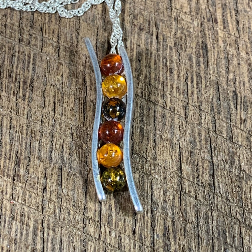 Einer Fehrn 925 Sterling Silver Amber Necklace